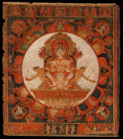 Mandala von Chandra, Gott des Mondes von Unbekannt Unbekannt